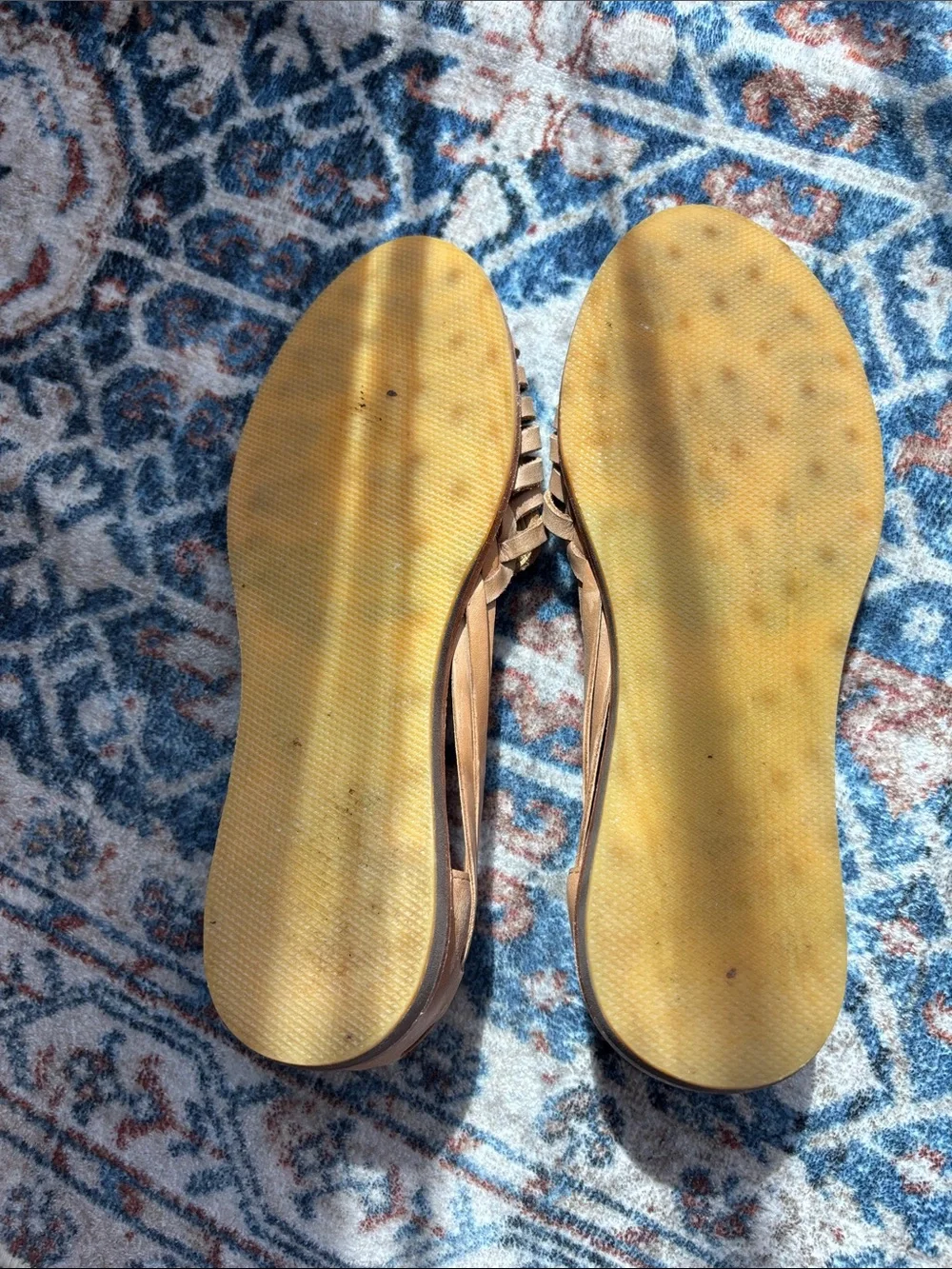 Nisolo Woven Leather Flats in Tan
